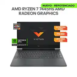 Falabella PORTÁTIL GAMER VICTUS 15 AMD RYZEN 7 7445HS - RTX 3050 - 32GB RAM - 1TB SSD - 15.6 FHD oferta