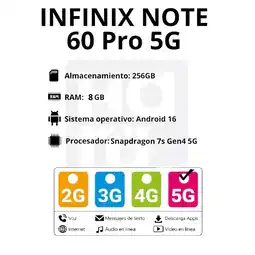 Falabella Celular Note 60Pro 8GB RAM 256 GB 5G Naranja + Obsequio Audifonos Genius oferta