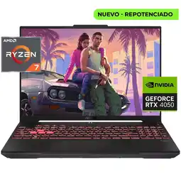Falabella PORTÁTIL GAMER TUF A16 - RYZEN 7 170 - RTX 4050 6GB - 32GB RAM - SSD 1TB - 16 WUXGA 144HZ oferta