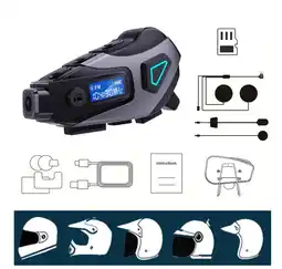 Falabella Manos Libres Casco Moto Con Camara 1080p Bluetooth K10 oferta