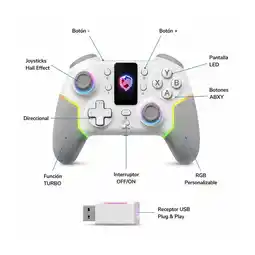 Falabella Control Gamer Inalambrico con Pantalla Lcd y Iluminacion Rgb Personalizable oferta
