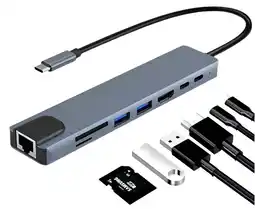 Falabella Adaptador Tipo C Con 8 Puertos / Tipo C Sd Micro Sd Usb Hdmi oferta