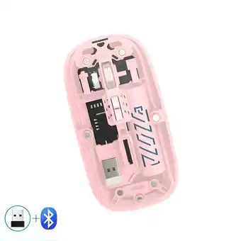 Falabella Mouse Inalámbrico Transparente Dual Bluetooth 5.2 + 2.4g Rgb oferta