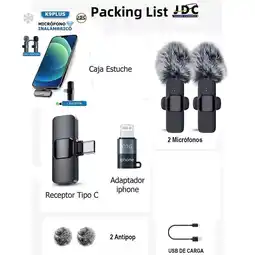 Falabella Micrófonos Inalámbricos Solapa para Celular Tipo C Y iPhone Lightning oferta