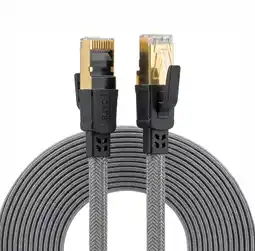 Falabella Cable de Red Cat 8 10 Metros 40Gbps 2000MHz Plano RJ45 Blindado Gaming PC PS5 XBOX TV oferta