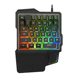 Falabella Teclado Gamer Una Mano K7 Ergonomico Rgb Half Keyboard Usb oferta