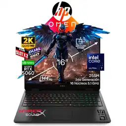 Falabella Portátil Gamer OMEN 16 Intel Ultra 7 255H RAM 8GB SSD 8 TB RTX 5060 8 GB 144Hz oferta