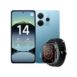 Falabella Celular Redmi Note 14 8GB RAM + 256GB Azul + Smart Watch oferta