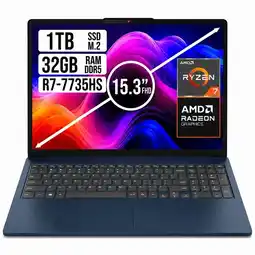 Falabella PORTÁTIL IDEAPAD SLIM 3 15ARP10 / AMD RYZEN 7 7735HS / 32GB DDR5 / 1TB SSD / 15.3 WUXGA IPS oferta