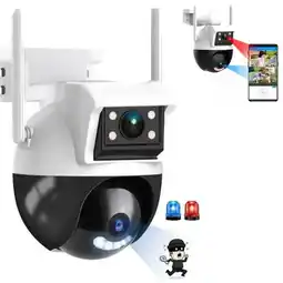 Falabella Camara Seguridad 2 En 1 Camara Vigilancia Doble Lentes Vision Nocturna Resistente Al Agua oferta