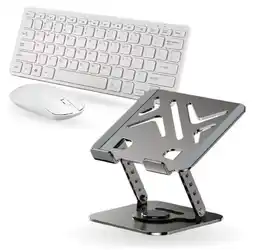 Falabella Soporte Elevador Laptop 360 Aluminio Con Teclado Y Mouse Slim oferta