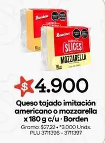 Surtimayorista Queso tajado imitación americano o mozzarella oferta