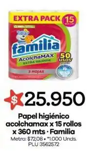 Surtimayorista Familia - papel higi uevo acolchamax oferta