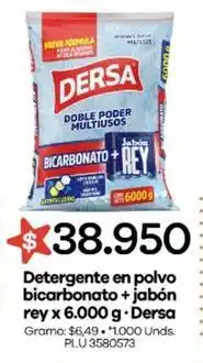 Surtimayorista Dersa - detergente en polvo bicarbonato + jabón rey x 6.000 g oferta