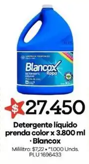Surtimayorista Blancox - detergente líquido prenda color oferta