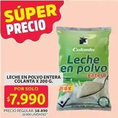 Ara Colanta - leche en polvo entera oferta