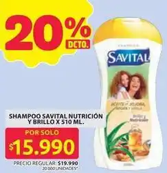 Ara Savital - shampoo nutrición y brillo oferta