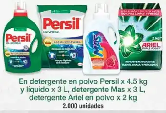 Persil detergente en polvo y líquido Mas detergente Ariel en polvo