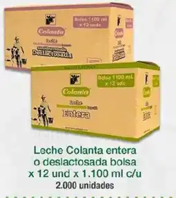 Jumbo Leche Colanta entera o deslactosada bolsa oferta