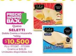 Belalcazar Seletti Queso Doble Crema o Mozarella oferta
