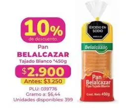 Belalcazar Pan Belalcazar Tajado Blanco oferta