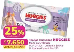 Belalcazar Huggies toallitas humedas manitos y caritas oferta