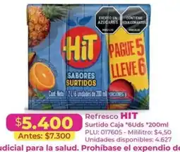 Belalcazar Refresco hit sabores surtidos oferta