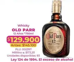 Belalcazar Whisky Old Parr 12 Años oferta