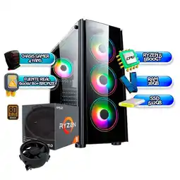 Falabella TORRE GAMER RYZEN 5 5600GT 16GB RAM SSD 512GB B550 (WIFI BT) FUENTE 600W 80+ BRZ oferta