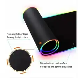 Falabella Mouse Pad Rgb Gamer con Iluminacion Led Cable Usb y Tamaño Xl de 80 cm x 30 cm oferta