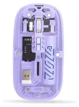 Falabella Mouse Inalámbrico Yelandar Lila Edition Pro Bluetooth + 2.4g Recargable oferta