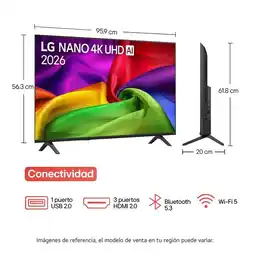 Falabella Televisor 43 Pulgadas Nano 4k Hdr Smart Tv 43nu850bpsa oferta