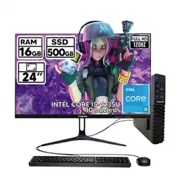 Falabella PC de Mesa NUC Intel Core i7-12650H 16GB DDR4 3200 MHz 500GB Monitor 24 Full HD oferta