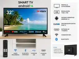 Falabella Televisor Smart TV Vision 32 Pulgadas HD Android 14 WiFi Bluetooth DVB-T2 oferta