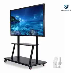 Falabella Soporte Pedestal SansaTech para TV de 32 a 70 con Ruedas y Estante oferta