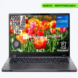 Falabella Portatil Travelmate Intel Core i7-1355U RAM 32GB SSD 2TB LCD 14 W11 Profesional oferta