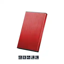 Falabella Caja Externa Para Hdd Ssd Sata 2.5 Pulgadas Usb 2.0 Aluminio Rojo oferta