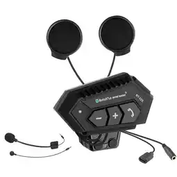 Falabella Intercomunicador Auriculares Casco Bluetooh Bt12 Moto Musica Sikeo Color Negro oferta