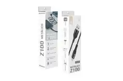 Falabella Cable Micro USB V8 Z100 Metálico Acordonado 3A Carga Rápida oferta