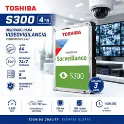 Falabella Disco Duro S300 4TB SATA III para DVR y NVR de Videovigilancia 247 de Alto Rendimiento oferta