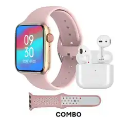 Falabella COMBO RELOJ INTELIGENTE SMARTWATCH T900 AUDÍFONOS Y DOS PULSOS -R oferta