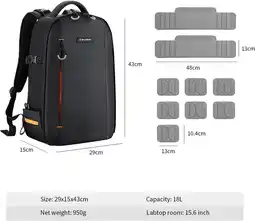 Falabella Bolso Fotográfico K&F13-140 Concept Pro Impermeable oferta