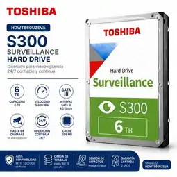 Falabella Disco Duro S300 HDWT860UZSVA 6TB SATA III 247 para DVR y NVR de Videovigilancia oferta