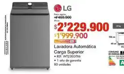 Metro Lg - lavadora automática carga superior wt23egtx6 oferta
