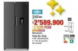 Metro Mabe - nevecón side by side msl480lmlps oferta