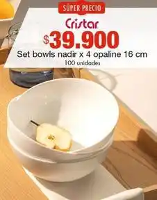 Metro Cristar - set bowls nadir opaline oferta