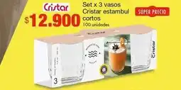 Metro Cristar - set vasos estambul cortos oferta