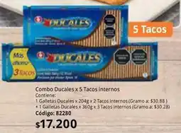 Nova Venta Ducales - combo x 5 tacos internos oferta