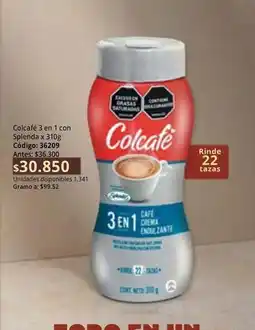 Nova Venta Splenda - colcafé 3 en 1 con oferta