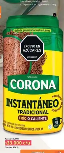 Nova Venta Corona - instantaneo tradicional oferta